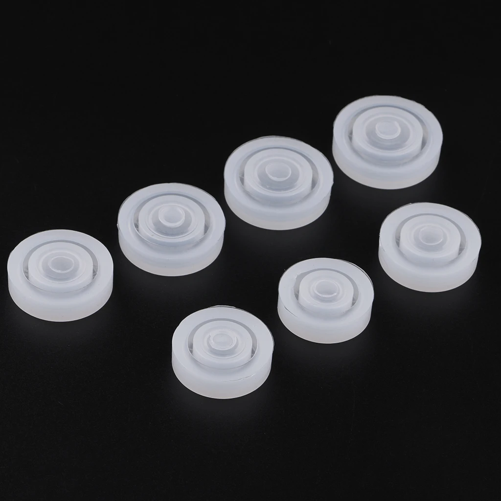 Reusable 7 Pieces Assorted Size Silicone Diy Cambered Flat Ring Mold Resin Jewelry Making Mould Tools Easy To Use And Clean 