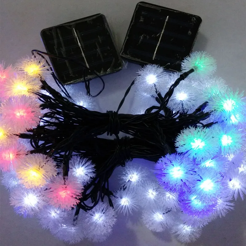 yiyang fur ball snowball solar fairy led string lights lamp outdoor garden decoration street light christmas new year 20led 48m in led string from lights - Solar Garden Christmas Decorations yiyang fur ball snowball solar fairy led string lights lamp outdoor garden decoration street light christmas new year 20led 48m in led string from lights - Solar Garden Christmas Decorations