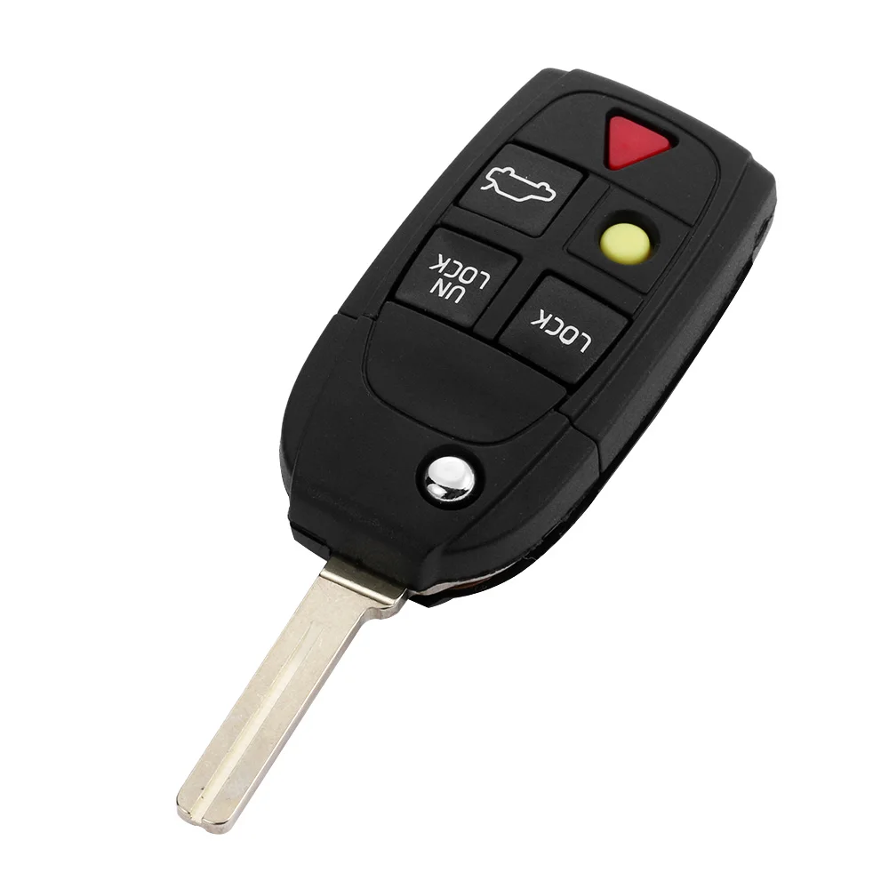

Replacement 5 Buttons Remote Flip Folding Key Shell For VOLVO S60 S80 V70 XC70 XC90 Fob Car Key Case