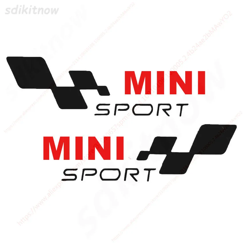 

2018 New 2pcs Car Body Windows Sports Racing PVC Sticker Decal Styling For Mini Cooper R50 R52 R53 R56 R57 R58 R60