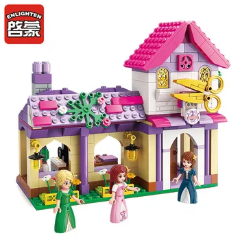 

Enlightenment city villa building blocks 5-8 years old girl assembly toy princess house assembly castle model no box