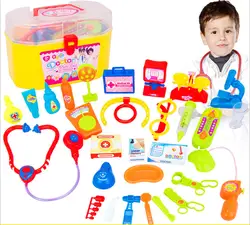 Детские игрушки игра в доктора наборы игрушечная аптечка доктор игрушки стетоскоп Инъекции Детские Подарки Бесплатная доставка