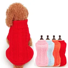 Дизайнерская одежда для животных, водолазка, свитер для маленькой собаки, зимняя одежда для чихуахуа, чистый цвет, классический костюм для собаки, кошки
