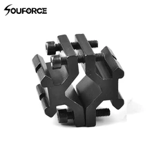 Алюминий 20 мм Пикатинни Вивер рельс баррель крепление адаптер Регулируемый двойной рельс для прицела винтовка ружье фонарь-лазер