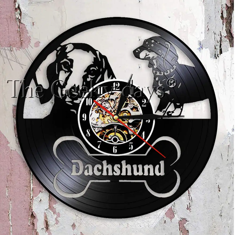 Buy Dachshund Dog Wall Clock Retro Weiner Dog Vinyl