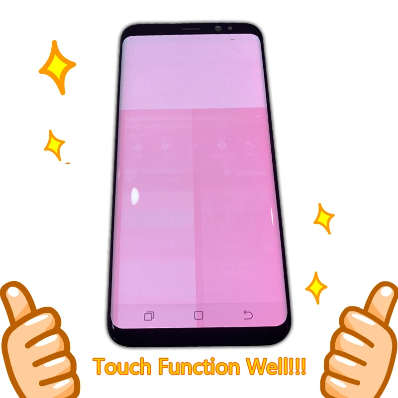 Для samsung Galaxy S8 G950 G950F S8 Plus G955 G955F горящий в тени ЖК-дисплей сенсорный экран дигитайзер Super Amoled