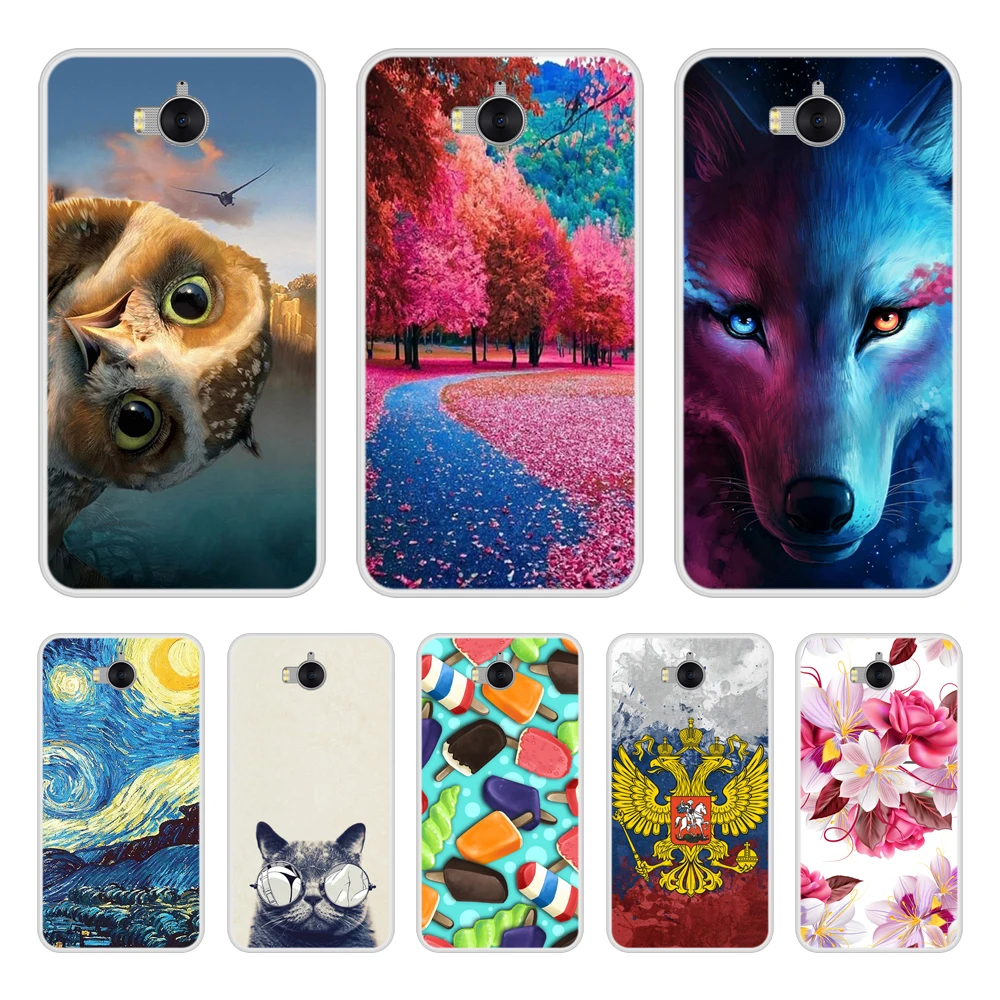 Case For Huawei Y5 2017 Soft Silicone Cool Pattern Printing Cover Phone Cases In Stock |