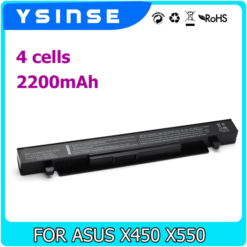 

YSINSE A41-X550 A41-X550A Laptop Battery For ASUS X450 X550 K550 F552 P450 R409 X550CC X550CA A450CA A450CC K550C K550CA F552C