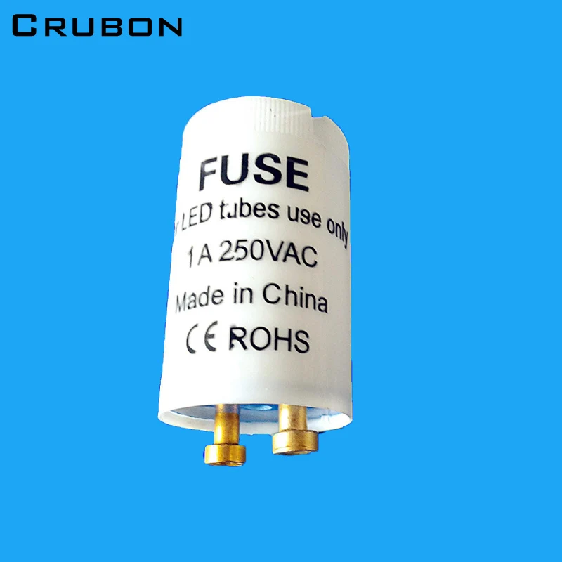 CRUBON LED Tube Starter Only Use Tubes Protection 250V / 1A The Best Electronic CE/ROHS 25pcs/lot | Лампы и освещение
