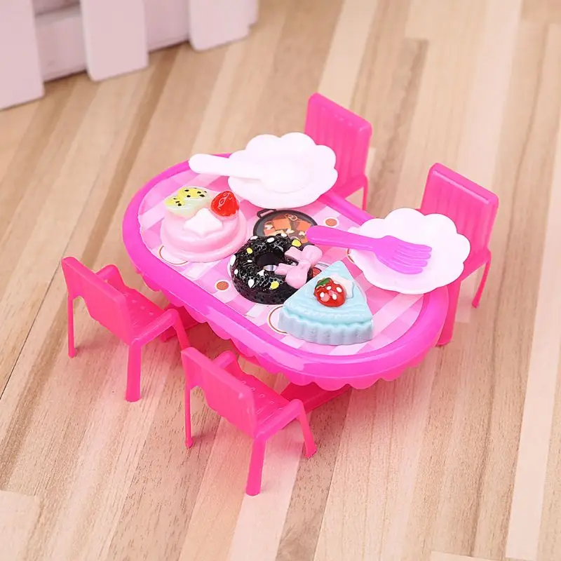 1 مجموعة دمية المطبخ اللعب لعب الاطفال الأطفال الأثاث الأجهزة مصغرة كامل الكرتون الطفل لعبة المطبخ مكتب