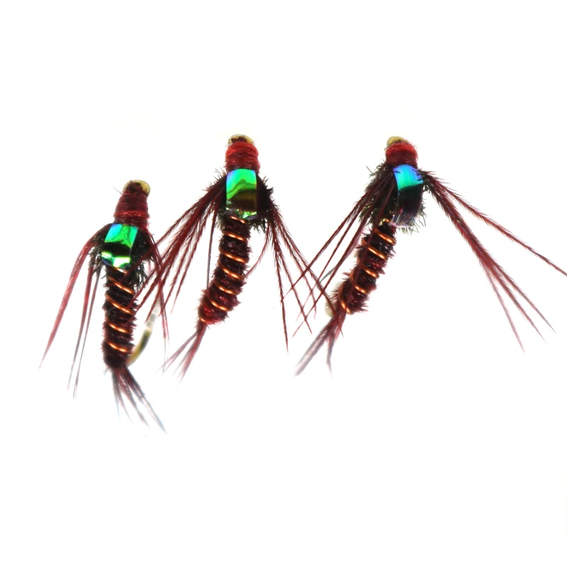 

ICERIO 10PCS Flashback Pheasant Tail Mayfly Nymphs Flies Trout Fly Fishing Lures #12
