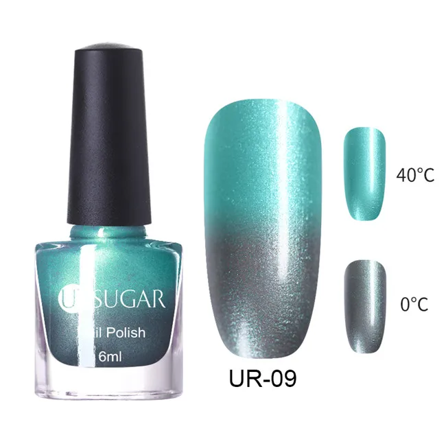 Ur Sugar матовый лак для ногтей переливающийся Блестящий лак для ногтей с блестками лак для маникюра питание масло Лечение ногтей - Цвет: Glitter Thermal9