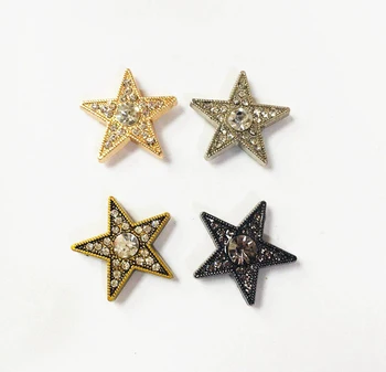 

27mm Five Point Star Pentacle Rhinestone Inlaid Rivets Cap Stud Leather Craft Walle Belt Bag Hat Shoe Clothes Trims Accessories