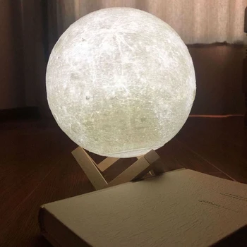 

3D Printing Lamps Moon Colorful Changing LED Touch Screen Usb LED Night Light Home Decoration Creative Gift