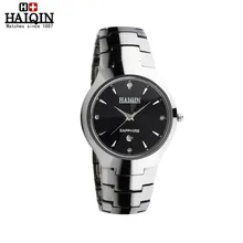 HAIQIN Fashion luxury Ceramic Wristwatch Women wrist watch Elegant Skeleton Quartz Watches Waterproof Dress watches HQ-9020male