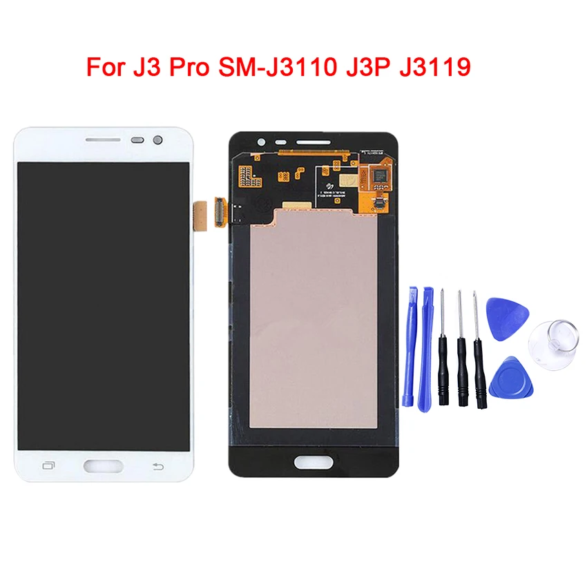 Samsung Galaxy J3110 J3 Pro J3P ЖК-дисплей с сенсорным экраном дигитайзер сборка не может