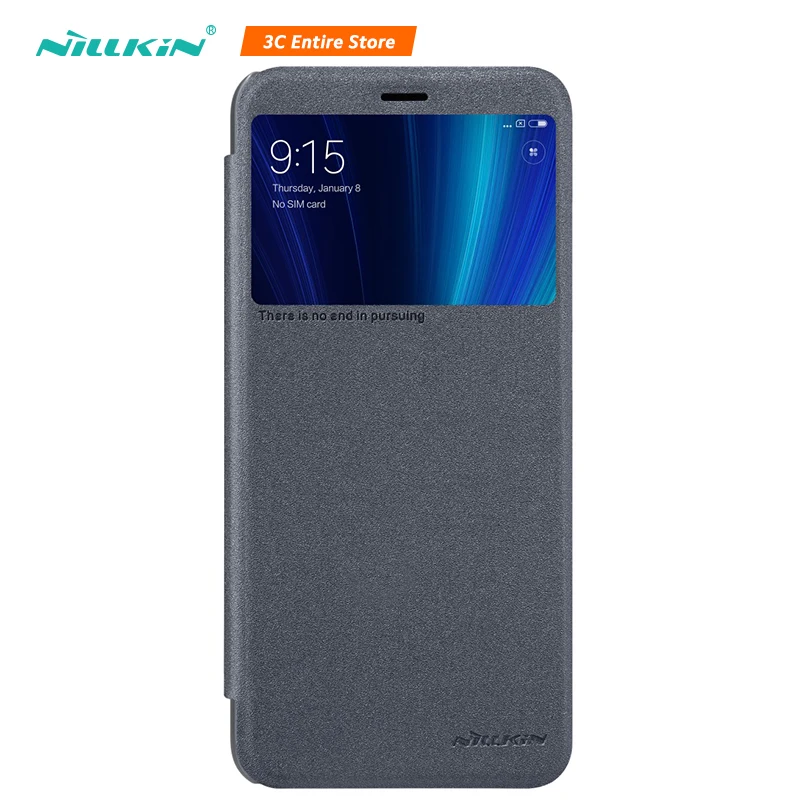 

Nillkin Leather Phone Case For Xiaomi Mi 6 Case Business Phone Cover For Xiaomi Mi 6X A2 Cases Window Flip Shell For Mi 6X A2