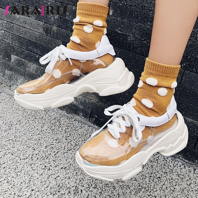 SARAIRIS/брендовые Новые большой Размеры 33 40 Женские туфли из коровьей кожи