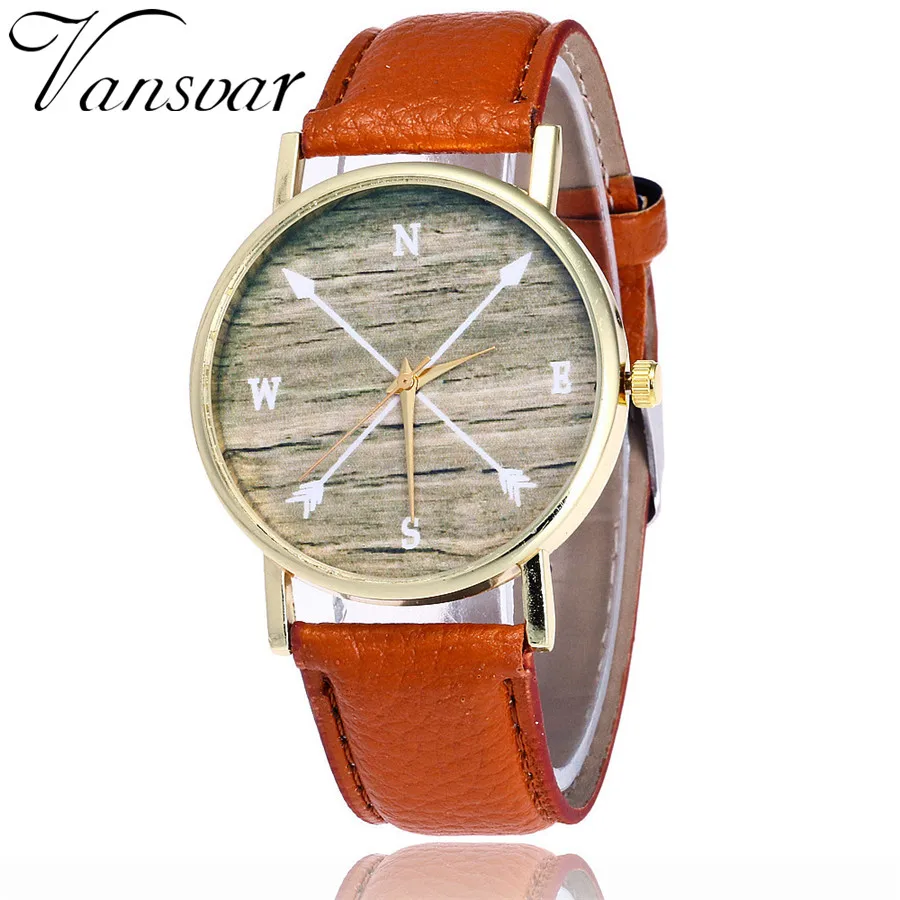Vansvar Brand Fashion Compass Arrow Watch Casual Ladies Women Cardinal