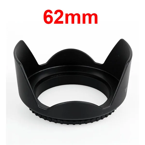 1pcs 62mm Lens Hood Camera Hood Screw Mount for Canon Nikon for Sony Pentax Tamron Sigma Lens