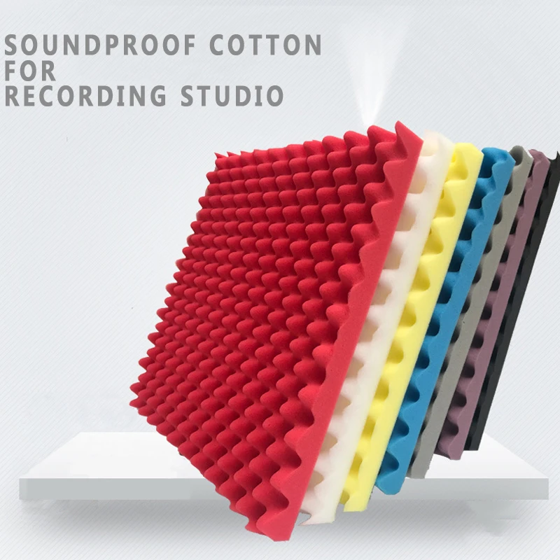 

Wall Decor Stickers Acoustic Foam Panel Sound Stop Absorption Sponge Studio KTV Soundproof Soft Collision Avoidance