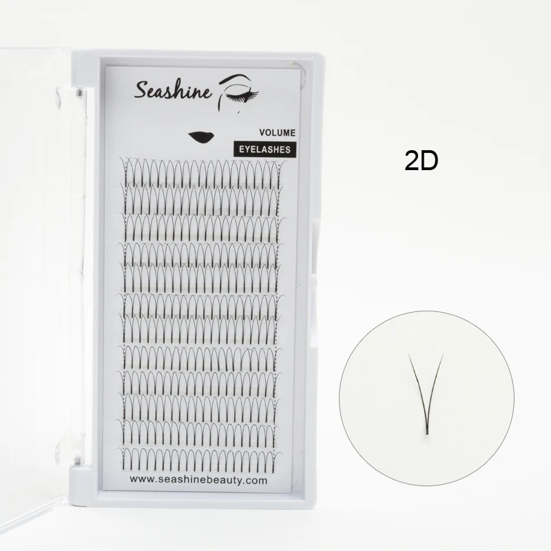 

Seashine Luxury Individual Mink Eyelash Extensions Factory Price False Lashes 12 Lines 2D Long Roots Faux Lashes Free Shipping