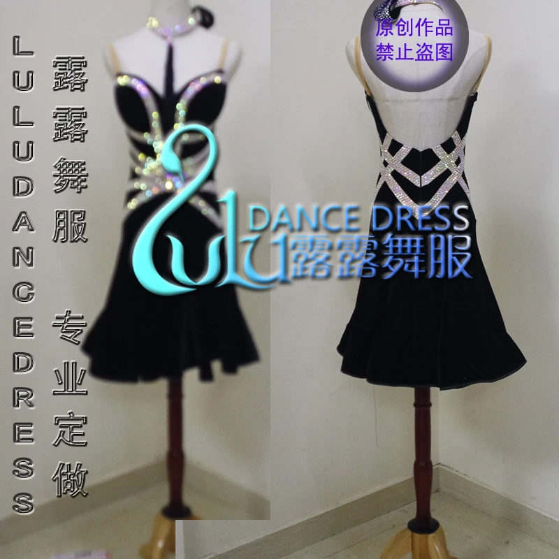 

Competition Ballroom Latin Rhythm Rumba Dance Dress US