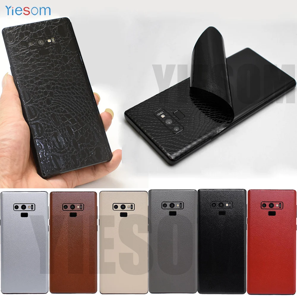 

YIESOM Protective Film Sticker For Samsung Galaxy Note 9 Carbon Fiber /Leather/ Wood Back Cover Sticker For Samsung Note 9 Film