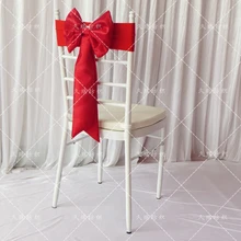 Лидер продаж красный тафты створки стул для свадебного мероприятия и вечерние украшения