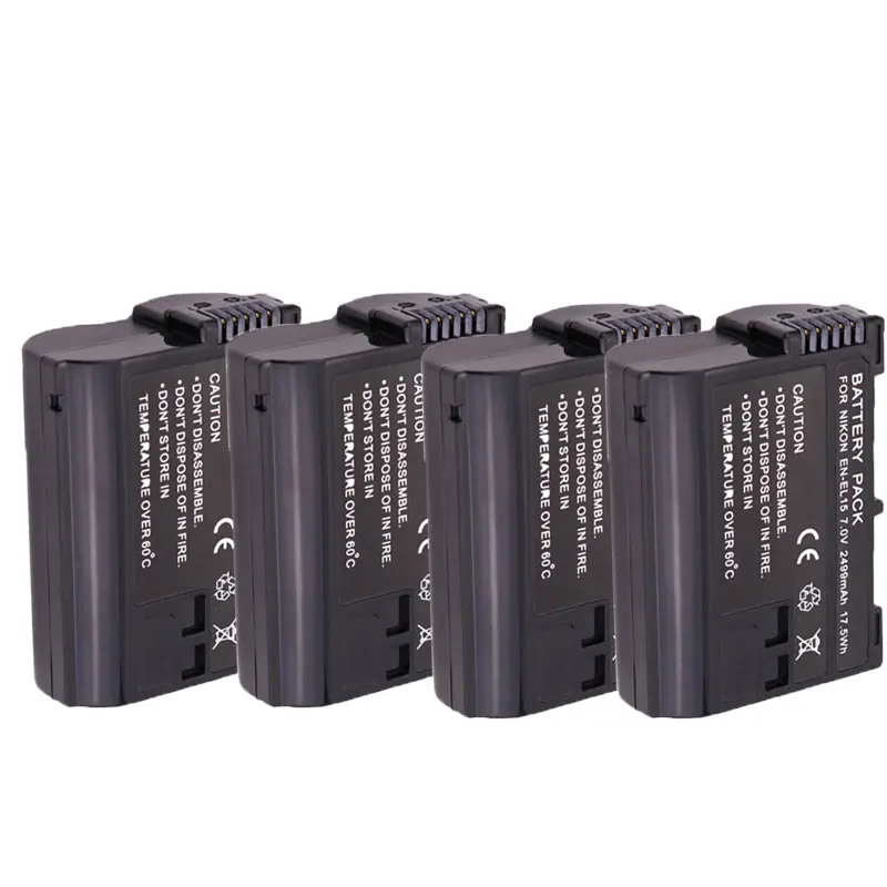 Высокое качество, EN-EL15 батарея EN EL15 ENEL15 батареи+ Dual USB зарядное устройство для Nikon Coolpix D600 D610 D600E D800 D800E D810 D7000 D7100 d750 - Цвет: 4battery