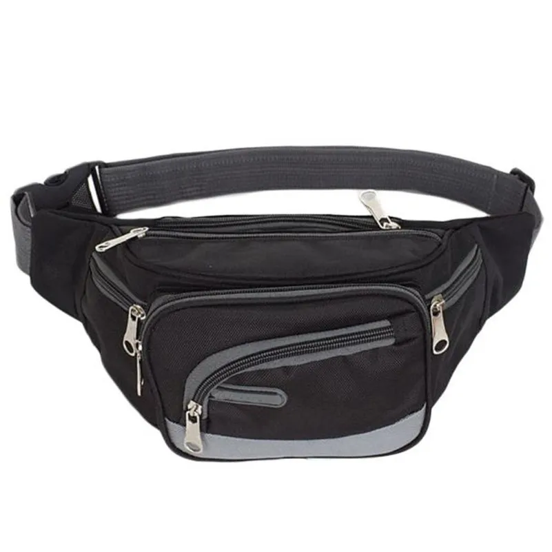 Buy Women Nylon Waist Pack Unisex Solid Color Zipper