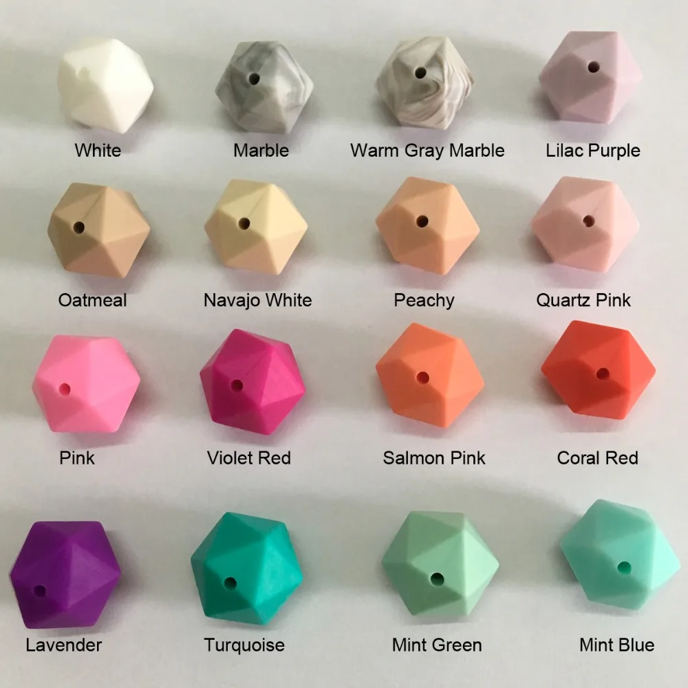 silicone icosahedron beads