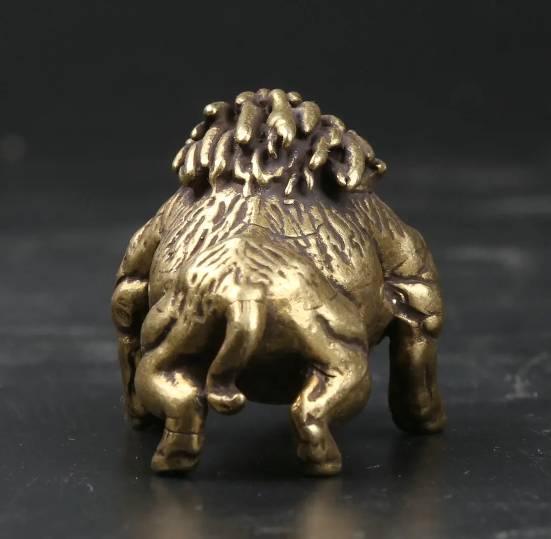 40MM Collect Curio Chinese Small Bronze Exquisite Lifelike Animal Snail Statue蜗牛