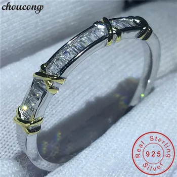 

choucong X shape Promise Ring 100% Real 925 Sterling Silver AAAAA cz Engagement Wedding Band Rings For Women Fine Jewelry Gift