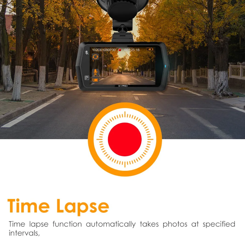 Vantrue X1 Pro Dash Cam Super HD 2 5 K (2560x1440P) широкоугольный 7 &quotLCD g сенсор режим парковки HDR &amp