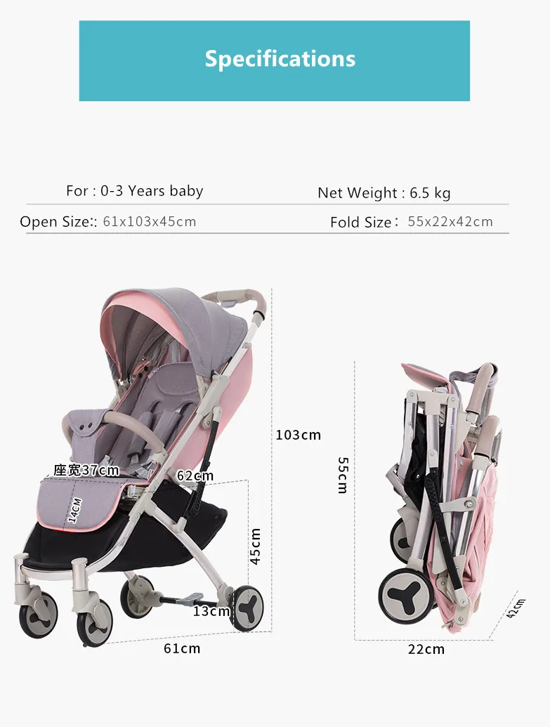 Flash Deal New Brand Baby Stroller Ultra Light Portable Folding Can Sit Lie Baby Child Kids Simple Pocket Mini Bike Hand Push Trolley 25