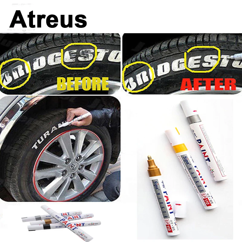 Atreus Permanent Car Tyre Tread Depict Paint Mark Decal Pen For Lexus