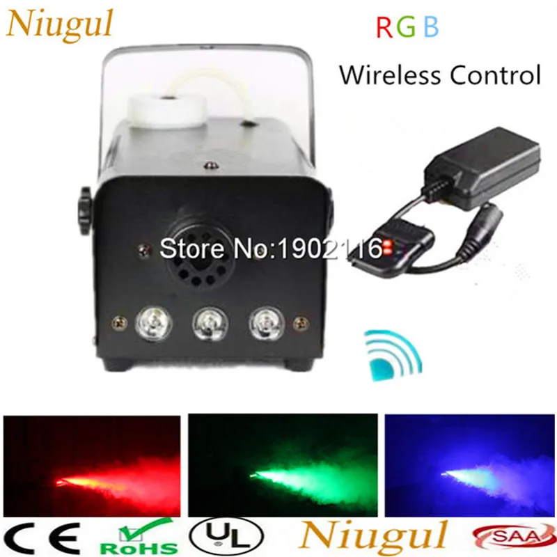 

DHL Free Shipping 500W Fogger/ RGB Wireless Remote Control Smoke Machine/ Pump Dj Disco Fog Machine /Party Stage Fogger Machine