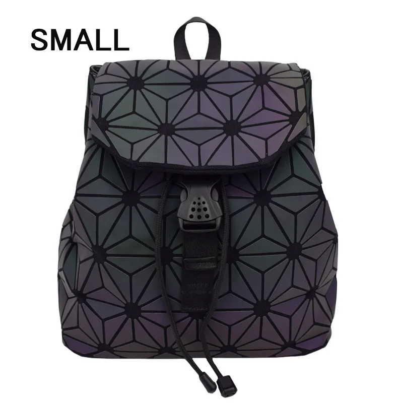 Светящийся женский рюкзак, школьная голограмма, модные геометрические складные школьные сумки для студентов, школьные сумки для девочек-подростков, голографические сумки - Цвет: Luminous Smal B