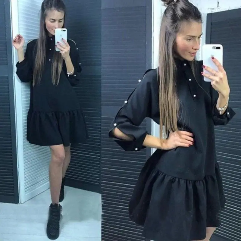 Черные Платья Четверть Рукава фото 20