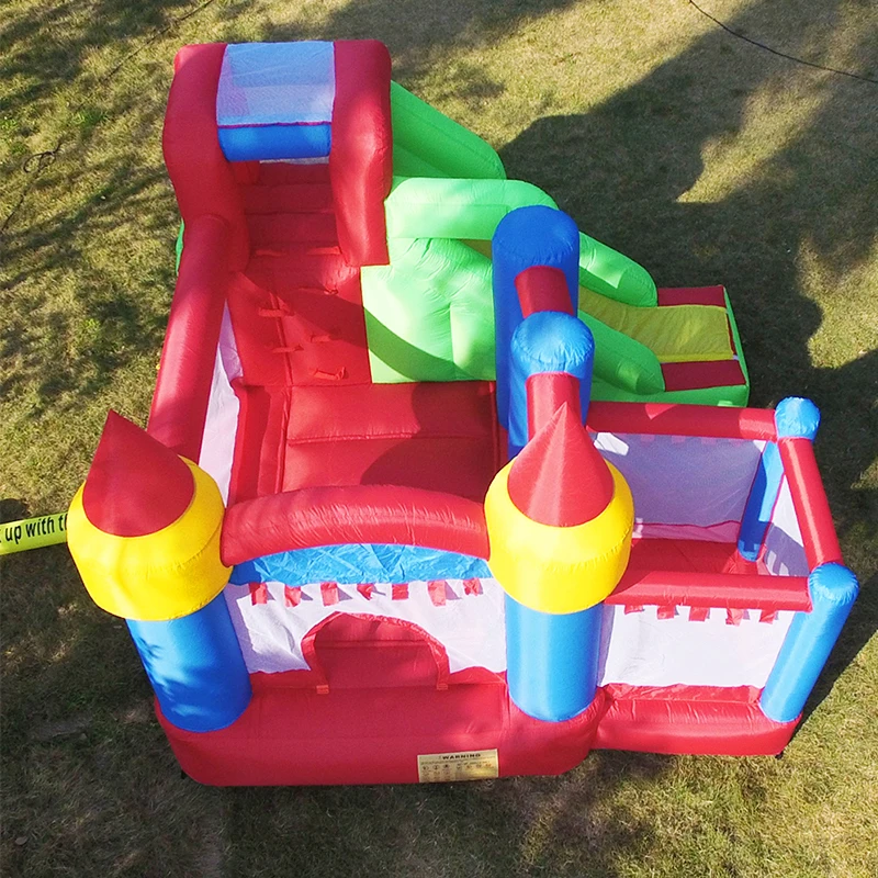 Надувной замок с горкой прыгающий дом Батут/батут пвх материал надувной замок Бесплатные Шары воздуходувка детская игровая площадка