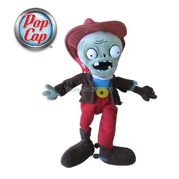 

12'' 30cm POPCAP Plant Vs Zombie 2 PVZ Cowboy Zombie Character Soft Stuffed Plush Toy Dolls