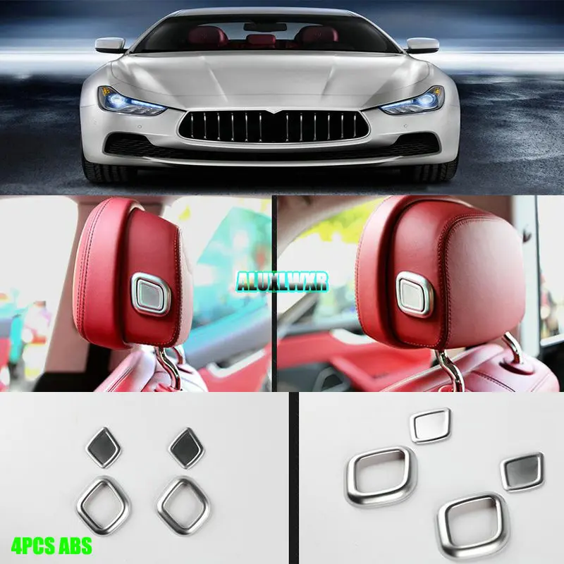 Для Maserati Ghibli- Levante Quattroporte 2013- внутренняя подушка для головы сиденья Кнопка регулировки Чехлы отделка