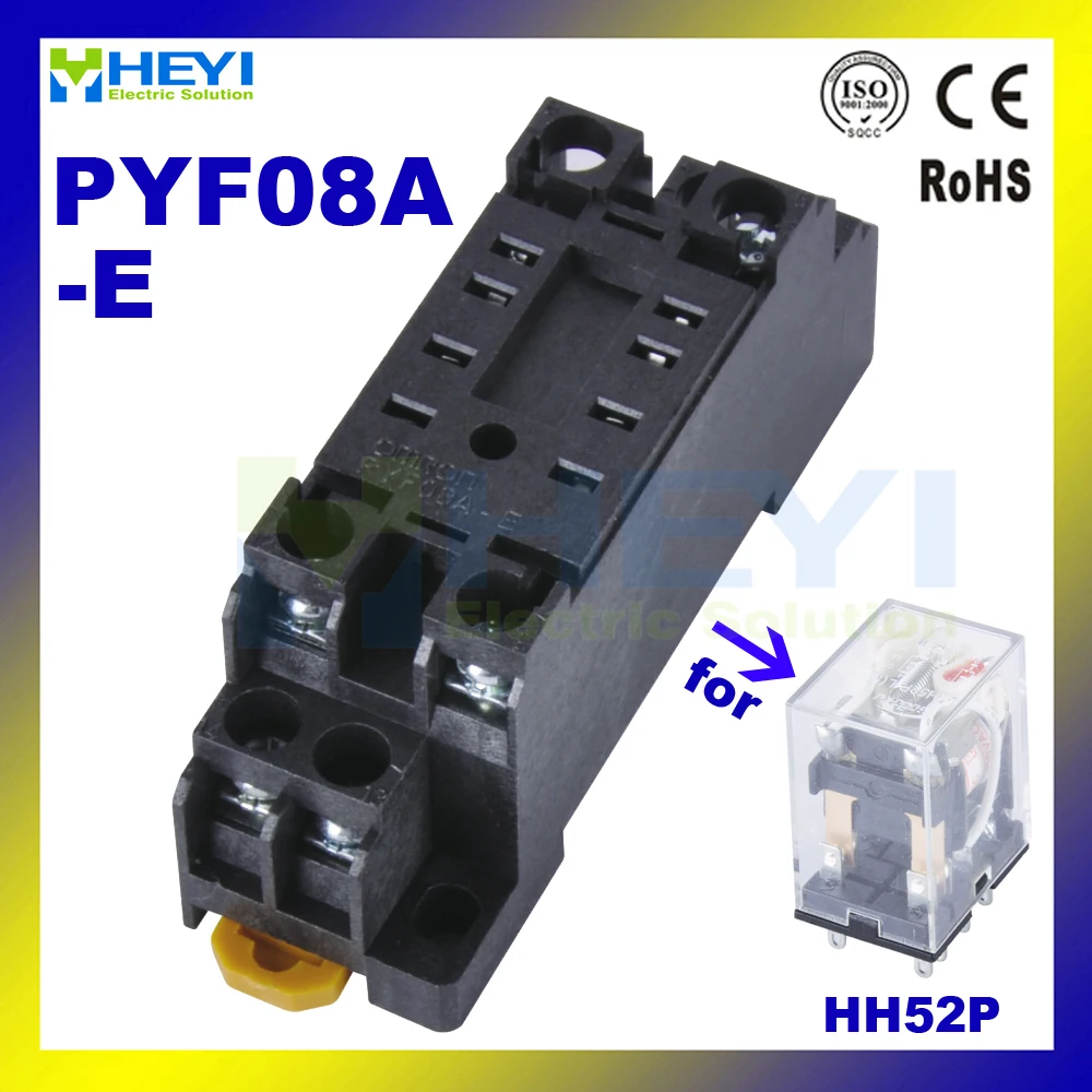 Brand new 20pcs PYF08A E relay socket used for MY2(HH52P) relays 8pin