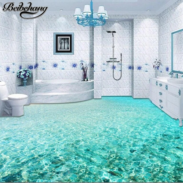 Beibehang Custom Flooring Sea Water Ripple Living Room Bedroom Beibehang Custom Flooring Sea Water Ripple Living Room Bedroom Floor Decoration Painting Three Dimensional