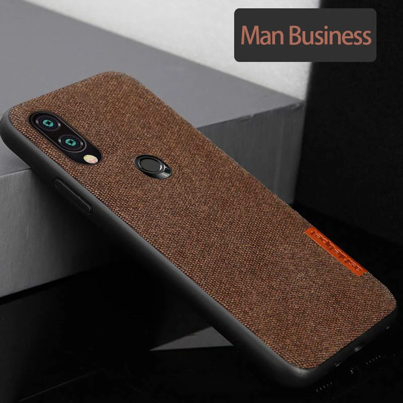 

Business fabric Shockproof case for Redmi Note 7 note 8 pro 4x 5 case back cover for Xiaomi mi 9 se mi 8 lite Full protective