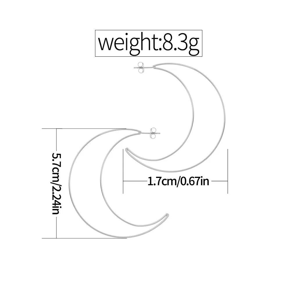 Новая мода женщин Луна богемные полые серьги для дам подарки металлический сплав винтажный геометрический серьги-гвоздики Bijoux женские
