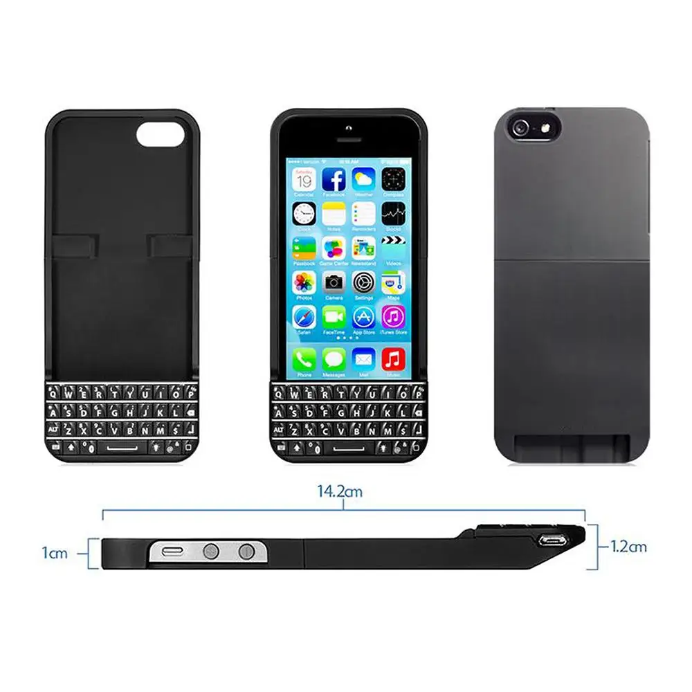 Typo QWERTY Keyboard Case Bluetooth LED Universal Mini Bluetooth 3.0 for  IOS 6 or Above for iPhone 5 5S Black _ - AliExpress Mobile