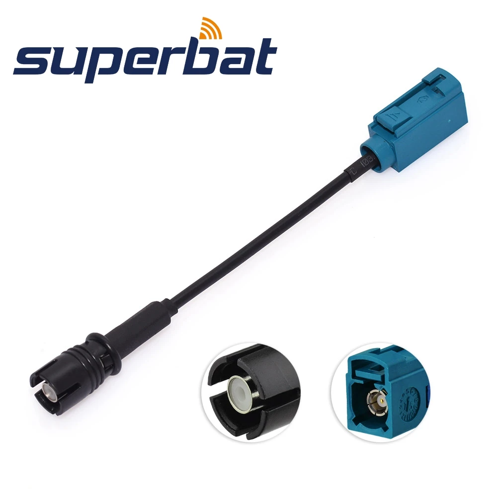 

Superbat Car Digital Radio Aerial Converter DAB DAB+ FM AM RAST II to Fakra Z Cable Adapter for Alpine European Car Radio Stereo