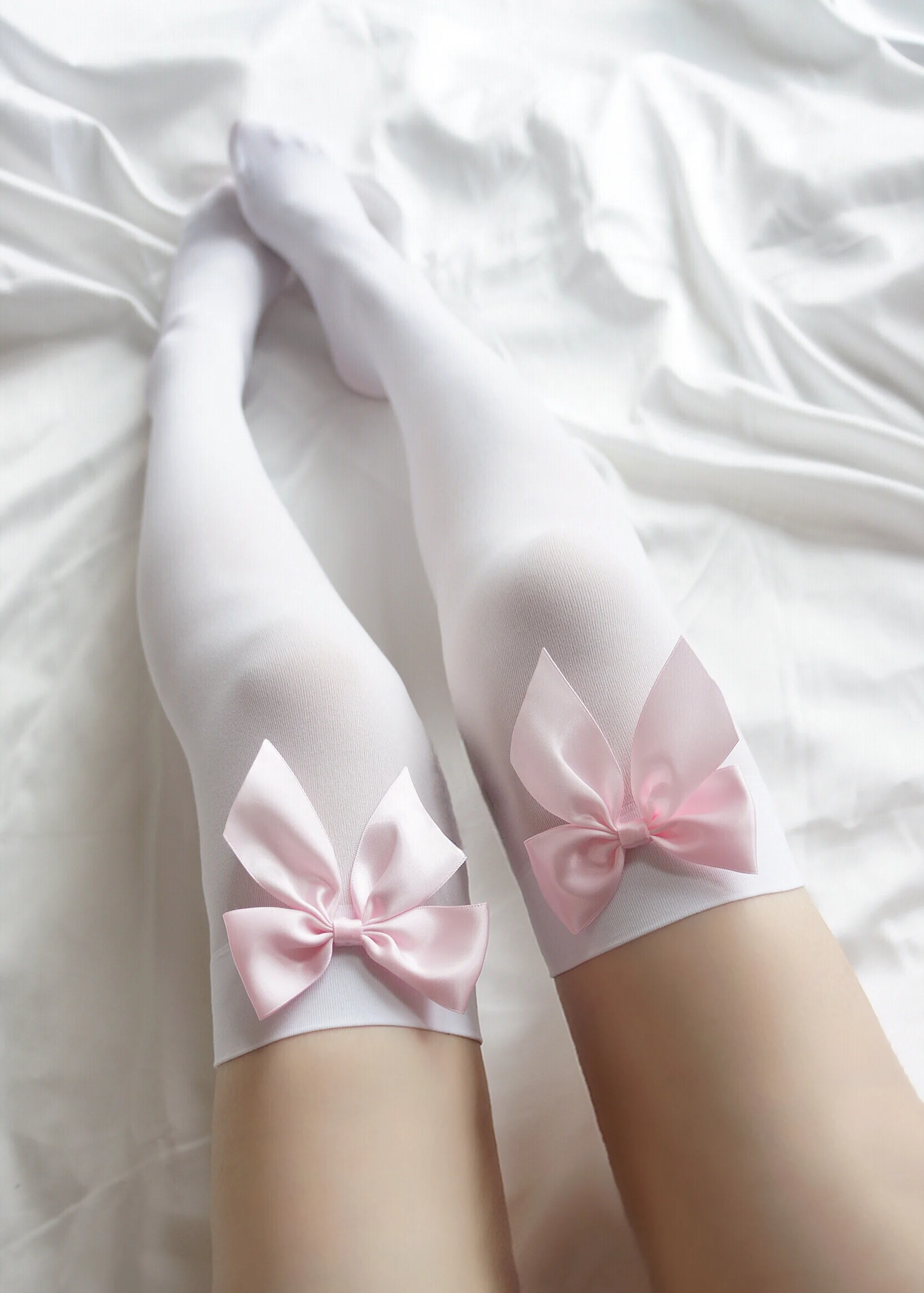 Lolita Pink Bow Stockings